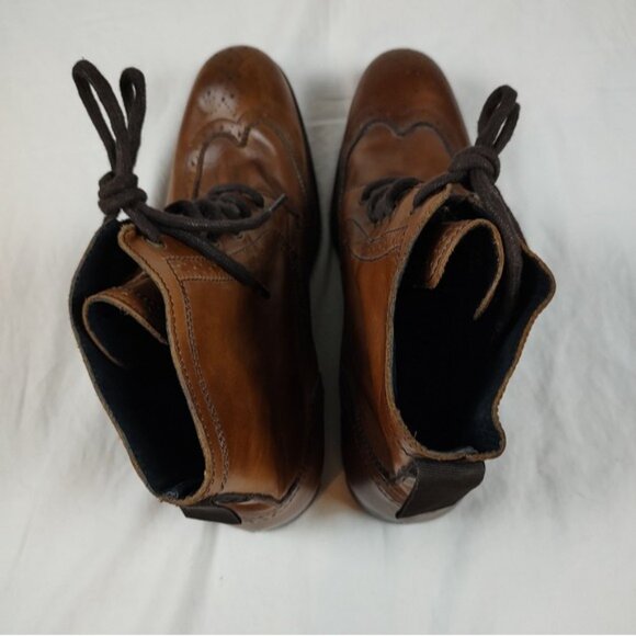 H by Hudson Angus Brown Leather Brogue Lace Up Boots Euro 43 - Picture 12 of 15